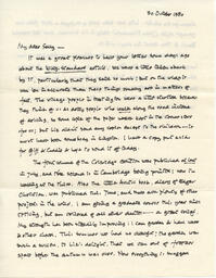 Letter - Whalley to Sally - recto