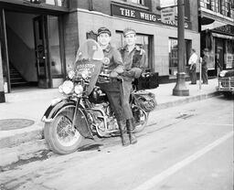 Indian Motorcycle On King Street in front of Morrison's and the Kingston Whig Standard Building - V25.5-10-10