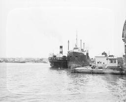 Ships at LaSalle Causeway and Shell Oil Tanks - V25.5-14-59