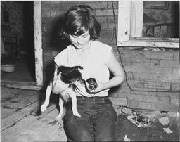 Girl with Dog and Puppy - V25.5-16-41
