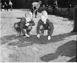 Spring is Here. Boys Playing Marbles - V25.5-2-148