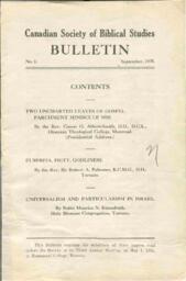 Bulletin, No. 1