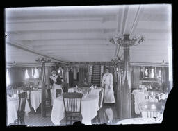 [Two Women in a Dinning Room on Board Ship]