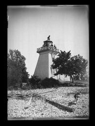 [Lighthouse, Brother Island with People Standing in Gallery]