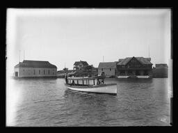 [Steam Boat and Boat Houses]