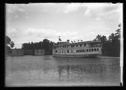 [The Rideau Queen Approaching Lock on Rideau Canal]