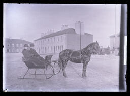 [Two Men, Horse and Cutter at Fort Frontenac, Kingston]